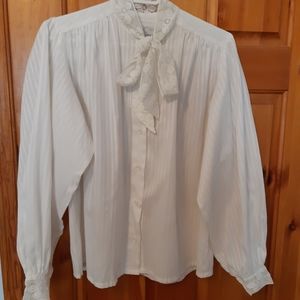 Vintage white striped button down
